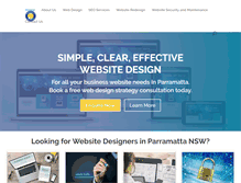 Tablet Screenshot of parramattawebdesign.com.au
